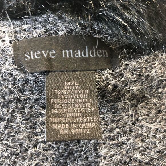 Steve Madden fur lined long sweater vest with pockets - Picture 14 of 14